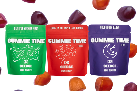 PACK GOMAS FUNCIONAIS SEEDGE - CBD, CBG e CBN | 750 MG