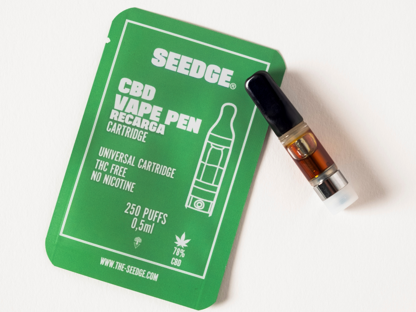 SEEDGE RECARGA VAPE CBD 78% - 0,5ML - 250 puffs - ORIGINAL FLAVOUR