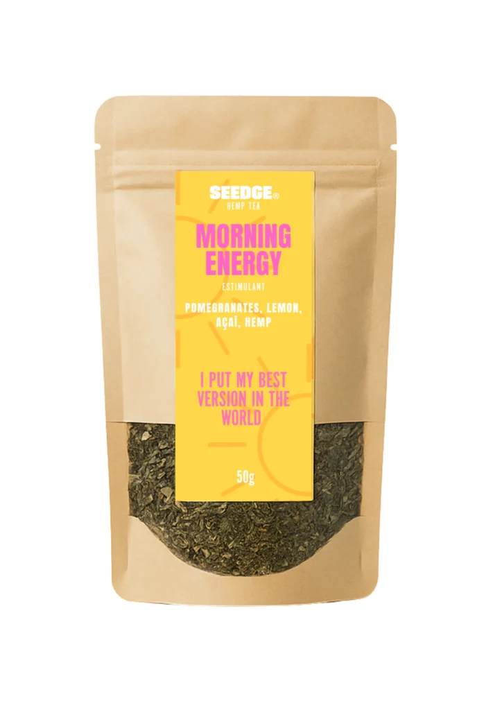 SEEDGE “Morning Energy” Hemp Tea – Natural Boost (Pomegranate, Lemon, Açaí, Hemp) 50g